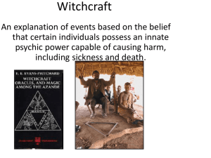 Witchcraft Other Ethnographic Examples