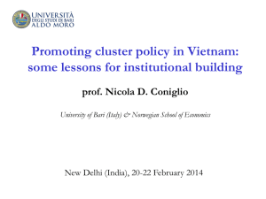 Promoting cluster policy in Vietnam: some lessons for institutional