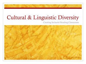 Cultural & Linguistic Diversity