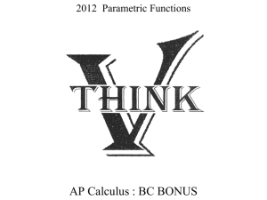 2017 BC BONUS: Parametric and Polar Functions