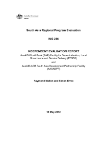 Evaluation Findings - Department of Foreign Affairs and Trade