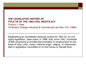 PowerPoint_Legislative_History_of_Title_VII_