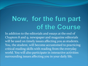 Ch. 8 - Critical and Evaluative Reading Made Easy