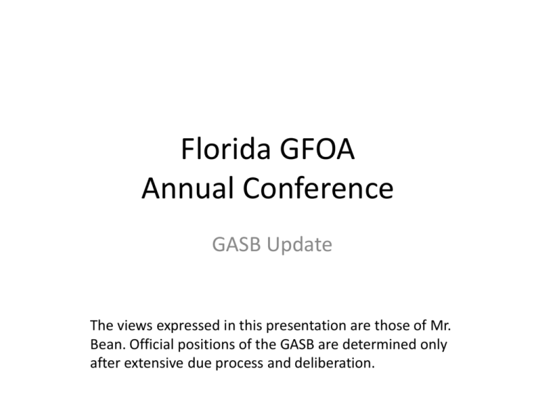 Florida GFOA Annual Conference Florida Government Finance