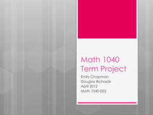 Math 1040 Term Project