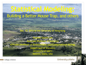 Statistical Modeling - University of Idaho
