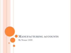 Manufacturing accounts