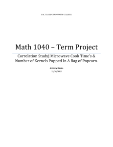 Math 1040 * Term Project