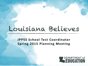 Tests - Jefferson Parish Public School System