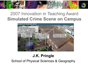 Simulated Crime Scenes - Presentation Slides