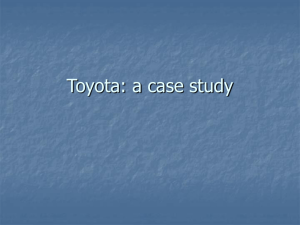 Toyota: a case study