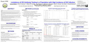 Limitations of HIV Antibody Testing in a Population with