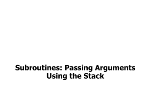 How subroutine implementation looks in Assembler