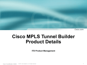 MPLS TunnelVision Product Details