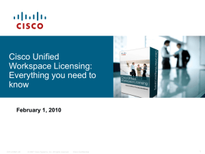 Cisco Unified Workspace Licensing Professional Edition