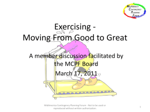 Exercising - Moving From Good to Great