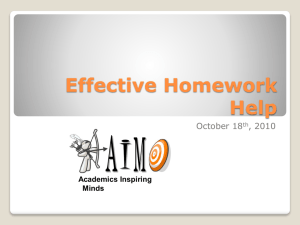 Effective Homework Help - Tennessee Opportunity Programs