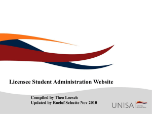Enter the student number and click on “Display” - UNISA
