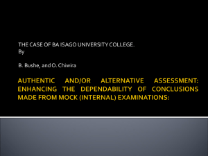 authentic and/or alternative assessment: enhancing the