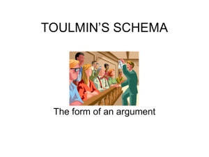 TOULMIN'S SCHEMA