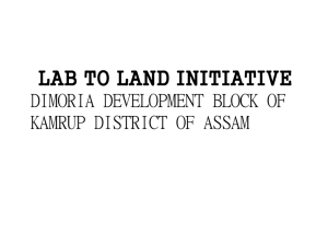 lab to land initiative - Ministry of Rural Development