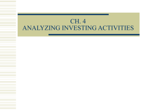ch. 4 analyzing investing activities