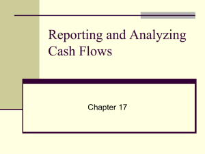 Reporting and Analyzing Cash Flows