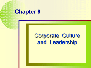 Corporate Culture & Leadership