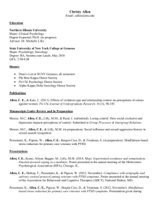 Curriculum Vitae - Trauma, Mental Health and Recovery Lab