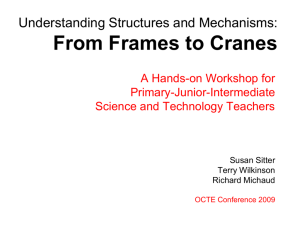 From Frames to Cranes Technological Problem Solving