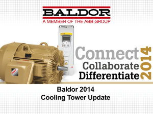 Baldor 2014 Cooling Tower Update