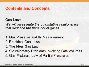 Chapter 5 Gas Laws