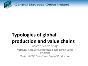 Typologies of global production and value chains Michael Connolly