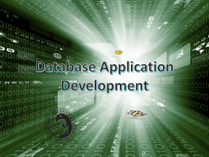 Database Application Development