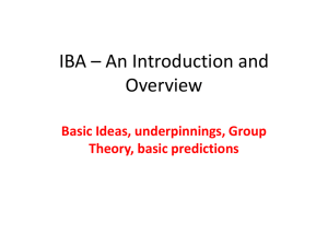 IBA – An Introduction and Overview