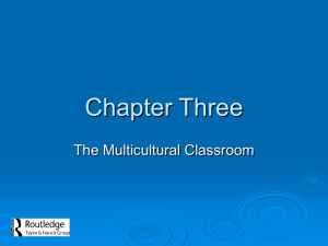 Chapter Three Multicultural Classroom