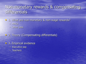 Non-monetary rewards & compensating differentials