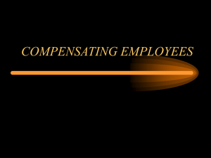 Traditional Approach to Compensation
