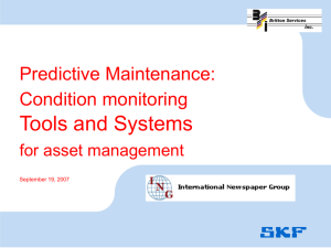 Condition monitoring tools and systems for asset management