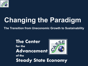 Changing the Paradigm - Center for the Advancement of the Steady