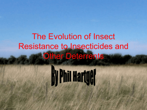 The Evolution of Insect Resistance to Insecticides and