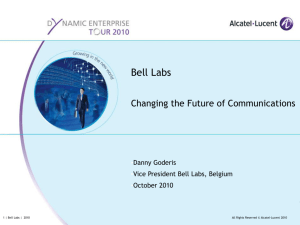 new technologies in Bell Labs - Alcatel