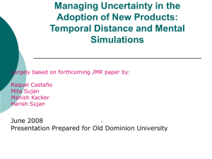 Temporal Distance and Really New Products