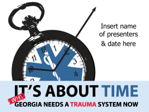 It's about Time: Why Georgia Needs a Trauma System Now