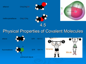 4.5 Physical properties of molecular covalent substances