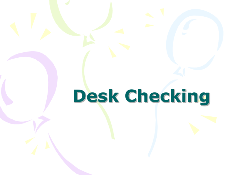 desk-checking