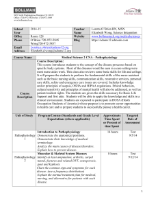 2014-15 BTEC Syllabus MS2 CNA & Pathophysiology