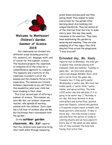 June newsletter - Montessori Children's Garden