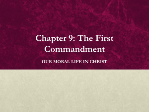 Chapter 9: The First Commandment