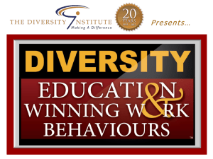 Diversity - Education Winning Work Behaviours